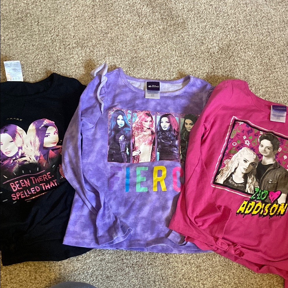 Kids' Graphic T-Shirts - Black, Purple, Pink